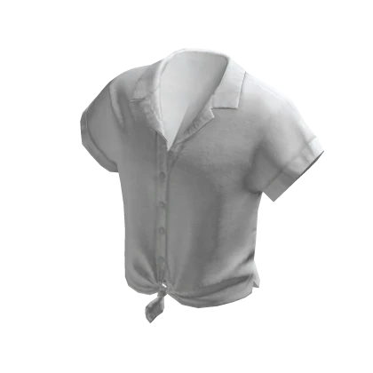 Free Roblox White Tie-Front Top